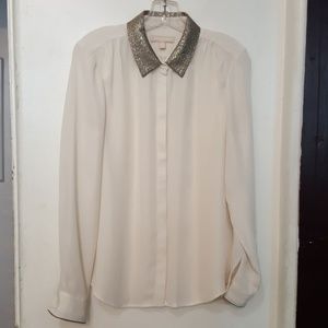 Banana Republic classic white blouse.